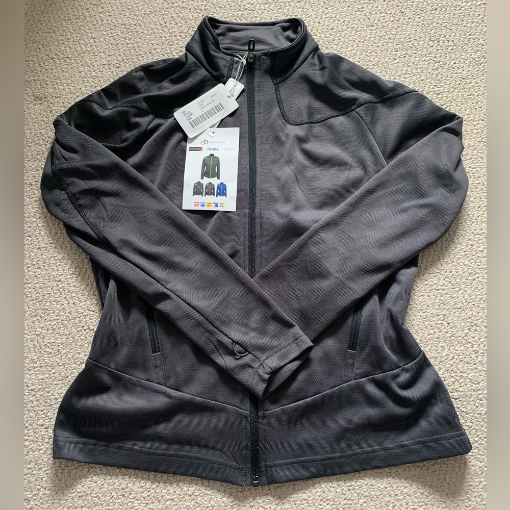Women's Black- Dark Grey Full-Zip Jacket